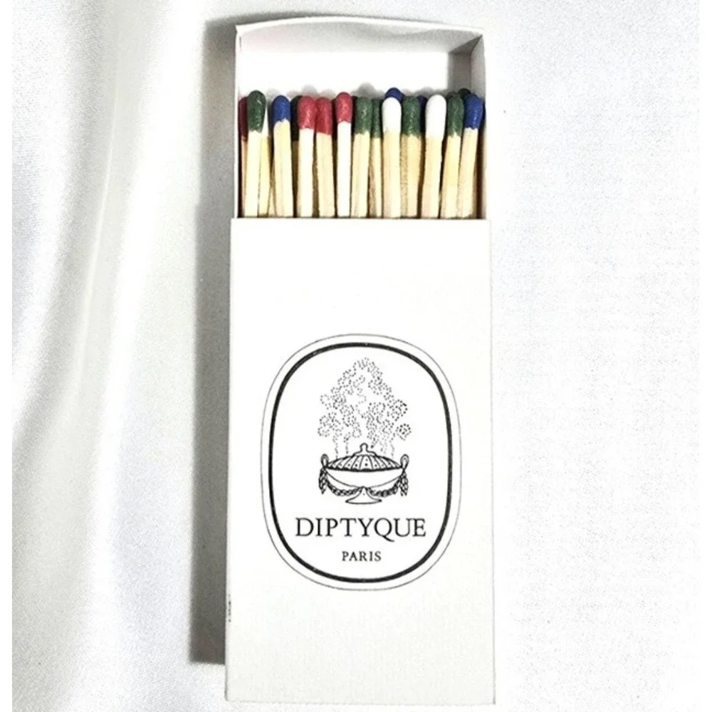 NEW Diptyque Paris 4 Inch Matches for Large Candle Assorted Colors - 50 count